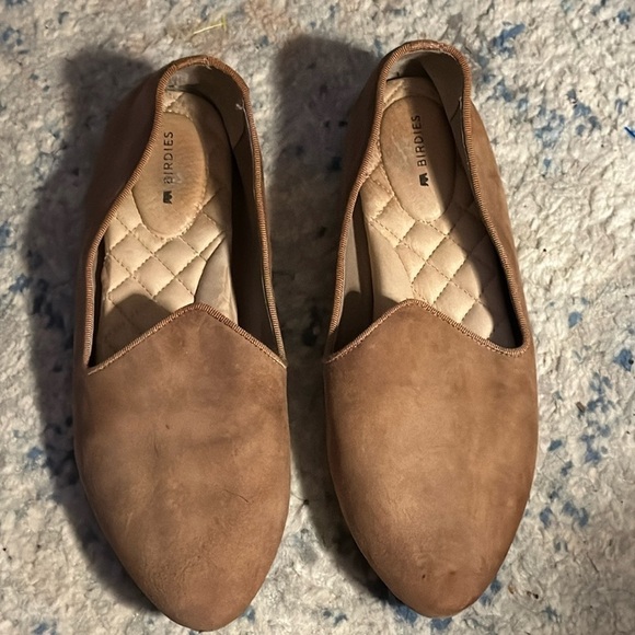 Birdies The Starling Golden oak suede slipper flats comfort shoes Sz 8 - Picture 2 of 11